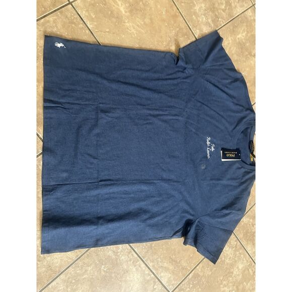 NWT Polo Ralph Lauren XXL 2XL Basic Cotton Logo Tee T Shirt Blue Classic Fit - Picture 3 of 8